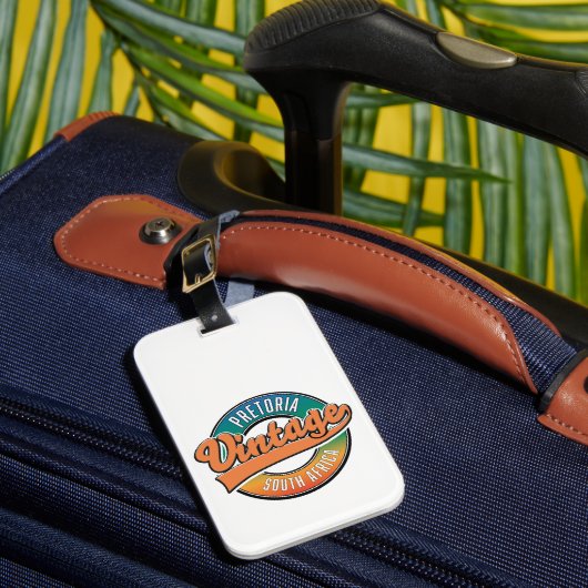 プレトリア南アフリカヴィンテージロゴ ラゲッジタグ (正面インサイチュ1)