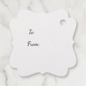 プレドトインデナーゴールドフォイルクリスマスの好意ギフトラベル フェイバータグ (裏面)