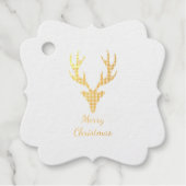 プレドトインデナーゴールドフォイルクリスマスの好意ギフトラベル フェイバータグ (正面)