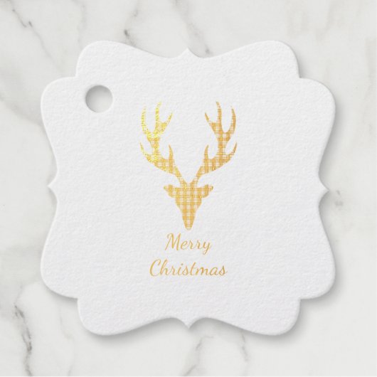 プレドトインデナーゴールドフォイルクリスマスの好意ギフトラベル フェイバータグ (正面)