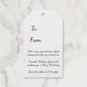 プレドトナディアゴールドフォイルクリスマスギフトラベル ギフトタグ (裏面)