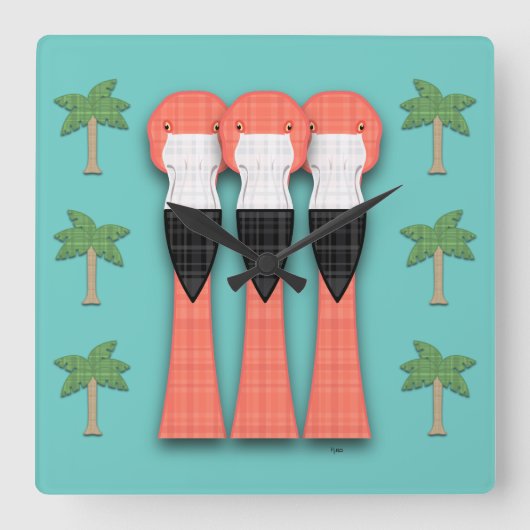 プレドミンゴスクエアウォールクロック スクエア壁時計 (正面)