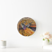 プレニングスマトラントガー大きな猫ワイルドライフアート ラウンド壁時計 (ホーム)