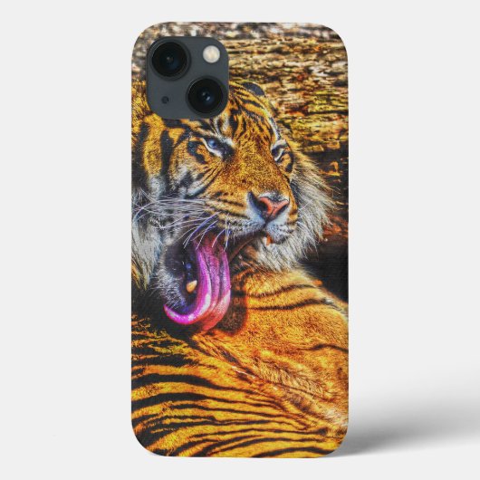 プレニングスマトラントガー大きな猫ワイルドライフアート Case-Mate iPhoneケース (裏面)