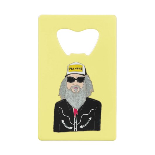 プレミアカートゥーンボトルオープナー クレジットカード栓抜き (正面)