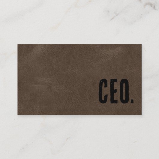 プレミアブラウンフェイクレザーCEO 名刺 (正面)