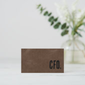 プレミアブラウンフォー・レザーCFO 名刺 (スタンド正面)