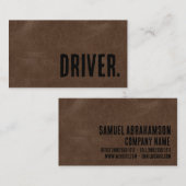 プレミアブラウンレザーフェイクドライバー 名刺 (正面/裏面)