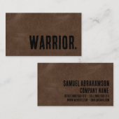 プレミアブラウンレザーフェイク武術アーツ 名刺 (正面/裏面)