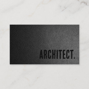 プレミアブラックフェイクレザー建築家 名刺