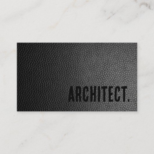 プレミアブラックフェイクレザー建築家 名刺 (正面)