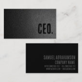 プレミアブラックフェイクレザーCEO 名刺 (正面/裏面)