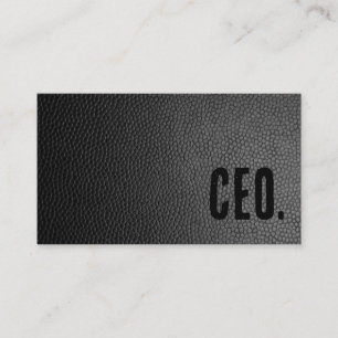プレミアブラックフェイクレザーCEO 名刺
