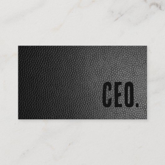 プレミアブラックフェイクレザーCEO 名刺 (正面)