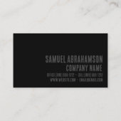 プレミアブラックレザーフェイクバーテンダー 名刺 (裏面)