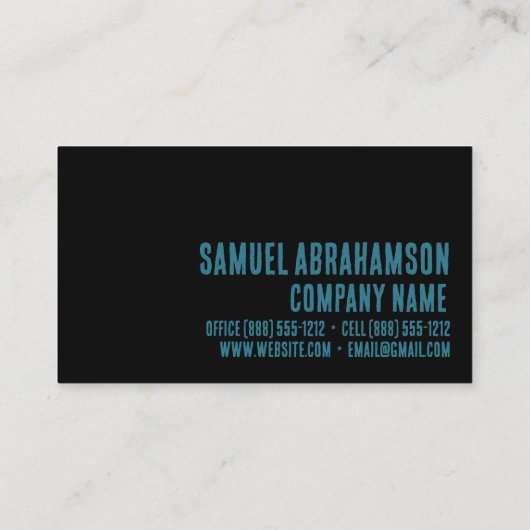 プレミアブルーフェイクレザー家庭教師 名刺 (裏面)