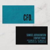 プレミアブルーフォー・レザーCFO 名刺 (正面/裏面)