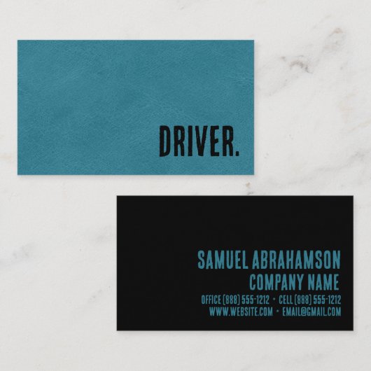 プレミアブルーレザーフェイクドライバー 名刺 (正面/裏面)