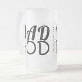 プレミアムおもしろい「パパBOD」Yファーザーズ・デイオリジナル フロストグラスビールジョッキ (正面左)