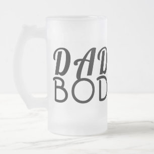 プレミアムおもしろい「パパBOD」Yファーザーズ・デイオリジナル フロストグラスビールジョッキ