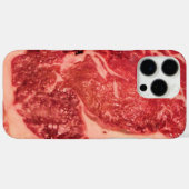 プレミアムな生の赤い肉 | 大理石模様のステーキ マクロ写真 Case-Mate iPhoneケース (裏面 (横))