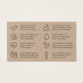 プレミアムエコクラフトリップフィラーアフターケアアドバイスカード (裏面)