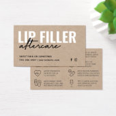 プレミアムエコクラフトリップフィラーアフターケアアドバイスカード (デスク)