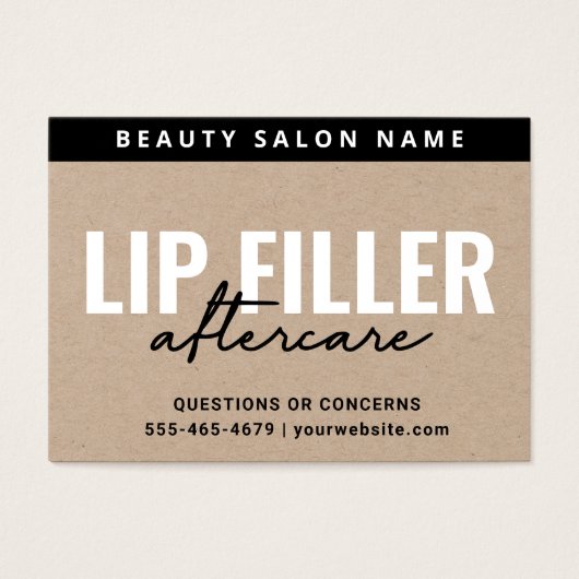 プレミアムエコクラフトリップフィラーアフターケアカード (正面)