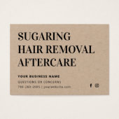 プレミアムエコ糖髪除去アフターケアカード (正面)