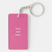 プレミアムエスプレッソのコーヒー豆ピンクの食べポップ・アートの物アート キーホルダー (裏面)