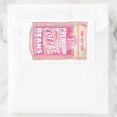 プレミアムエスプレッソのコーヒー豆ピンクの食べポップ・アートの物アート 長方形シール (バッグ)