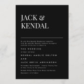 プレミアムエレガント |編集可能な名結婚前 招待状 (正面)