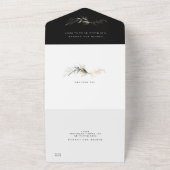 プレミアムオニックスブラックユーカリリース結婚ズ オールインワン招待状 (外側)