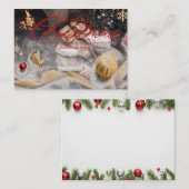 プレミアムカスタムクリスマスカード2024 | エレガント ノートカード (正面/裏面)