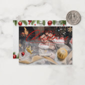 プレミアムカスタムクリスマスカード2024 | エレガント ノートカード (正面/裏面インサイチュ)