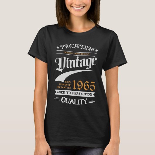 プレミアムカスタムヴィンテージ誕生年 – 60日 Tシャツ (正面)