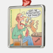 プレミアムキャットカートゥーンクリスマスツリーオーナメント メタルオーナメント (左)