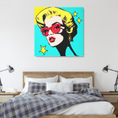 プレミアムキャンバスプリントエレガント- & モダンArt キャンバスプリント (インサイチュ (寝室))