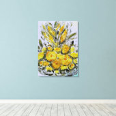 プレミアムキャンバスプリント（光沢）イエローローズ キャンバスプリント (インサイチュ (ウッドフロア))