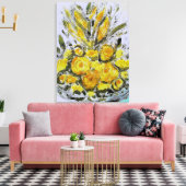 プレミアムキャンバスプリント（光沢）イエローローズ キャンバスプリント (インサイチュ (リビング))