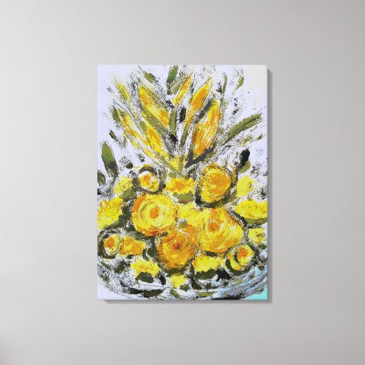 プレミアムキャンバスプリント（光沢）イエローローズ キャンバスプリント (正面)