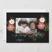 プレミアムクフォーマルリスマスポインセティアホリデーパーティー 招待状 (裏面)