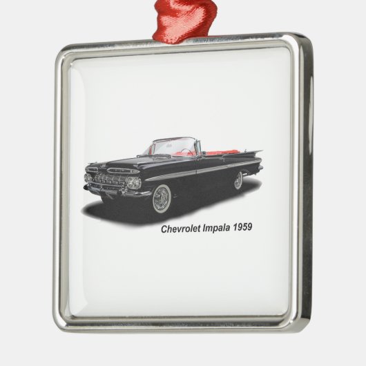 プレミアムクラシックスクエアオーナメント用の自動車イメージ メタルオーナメント (左)