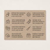 プレミアムクラフトアイブロウィスレッディングアフターケアカード (裏面)