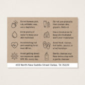 プレミアムクラフトエコケミカルピールアフターケアカード (裏面)