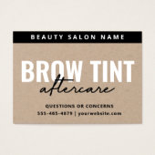 プレミアムクラフトエコ眉ティントアフターケアカード (正面)