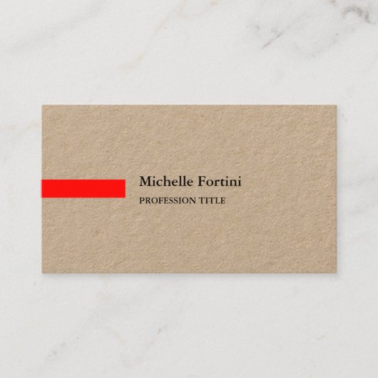 プレミアムクラフトエレガントプレインミニマリスト 名刺 (正面)