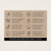 プレミアムクラフトグラデーションパウダーブローズアフターケアカード (裏面)