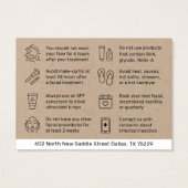 プレミアムクラフトハイドラフェイシャルアフターケアアドバイスカード (裏面)