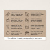 プレミアムクラフトフェイシャルアフターケア指示カード (裏面)